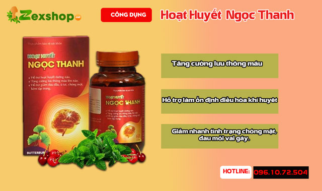 Công dụng của Hoạt Huyết Ngọc Thanh