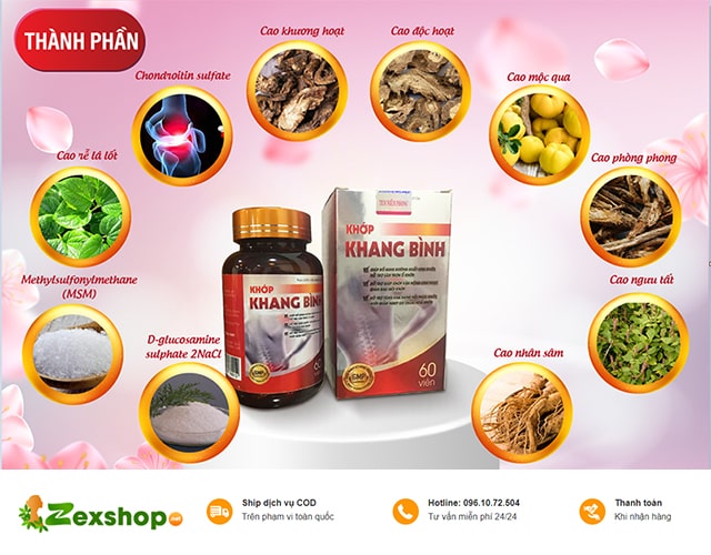 Thành phần của khớp Khang Bình