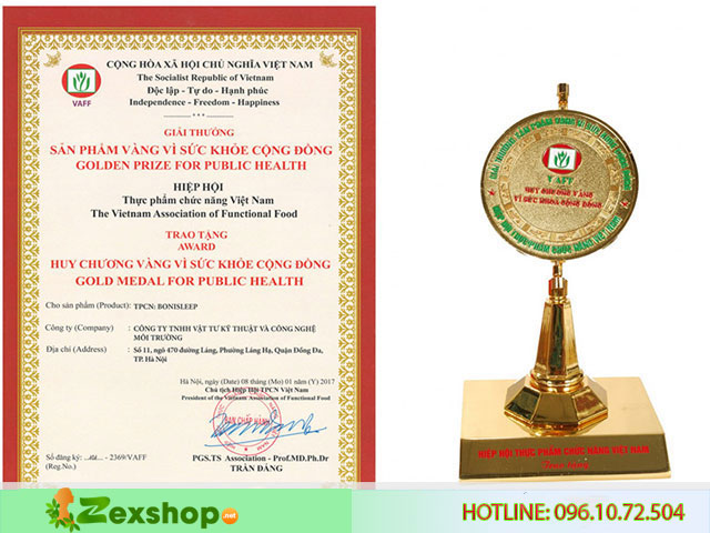 chứng nhận của sản phẩm bonihappy