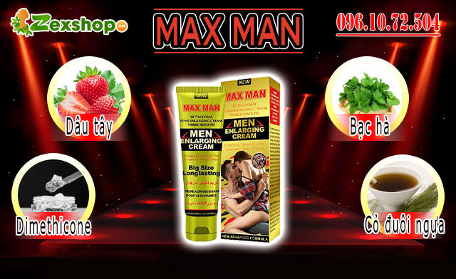 thành phần có trong sản phẩm maxman cream