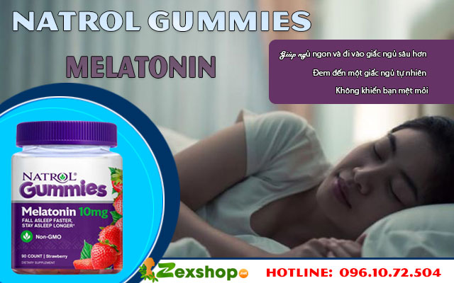 natrol gummies - kẹo dẻo hỗ trợ cải thiện giấc ngủ