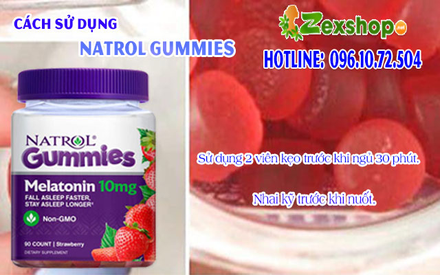 cách sử dụng natrol gummies
