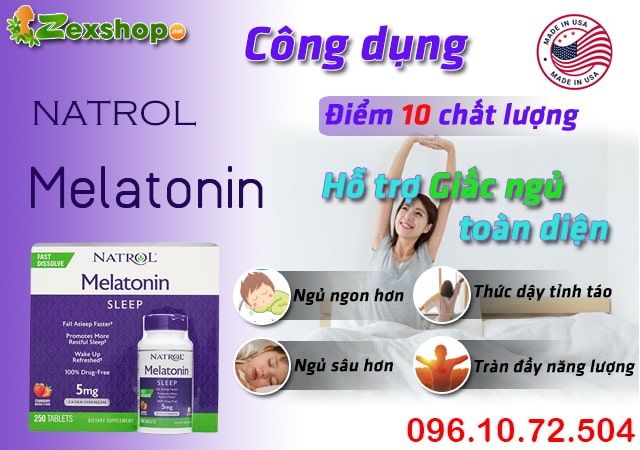 cộng dụng natrol melatonin