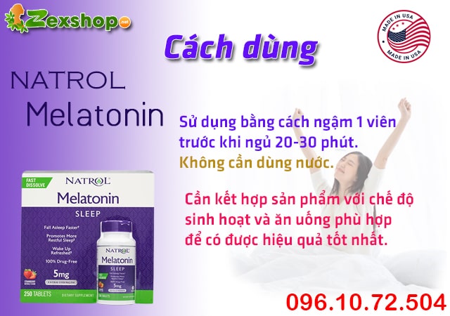 cách dùng natrol melatonin