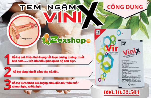 công dụng tem ngậm vinix