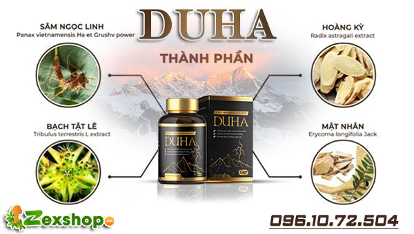 thành phần có trong sản phẩm duha