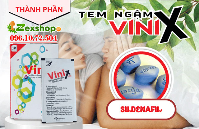 thành phần có trong sản phẩm tem ngậm vinix