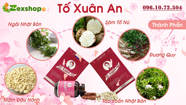 thành phần có trong sản phẩm tố xuân an
