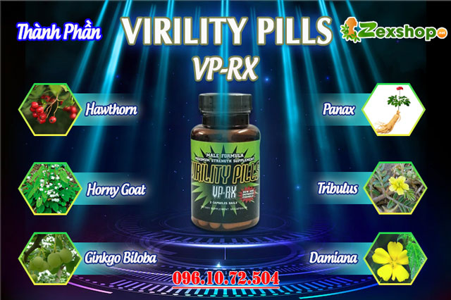 thành phần có trong sản phẩm virility pills vp rx