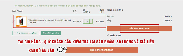 Bước 2 - Trang giỏ hàng