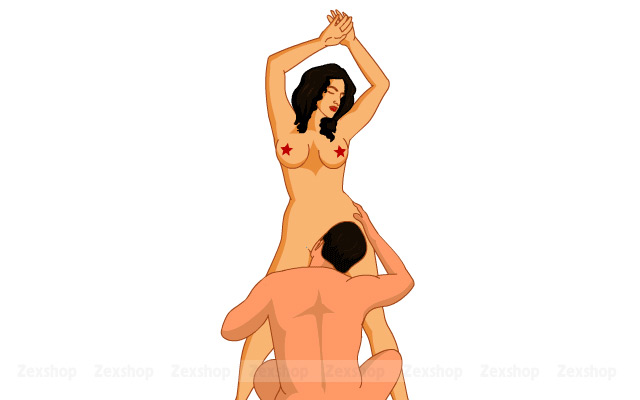 Tư thế vét máng bạn gái dựa tường